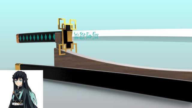 demonslayermist hashirasword 3D Model .c4d .max .obj .3ds .fbx .stl .blend 