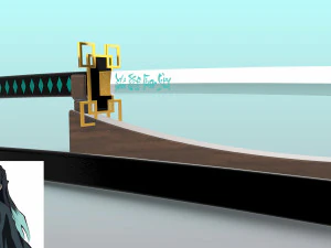 pedang hashiras pembunuh setan Model 3D