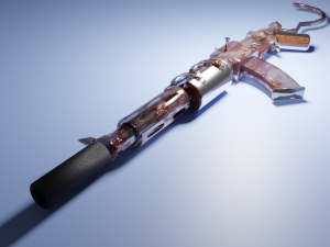 apocalypse style automatic rifle Modelo 3D