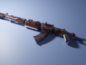 apocalypse style automatic rifle 3D 模型