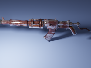 apocalypse style automatic rifle 3D 模型