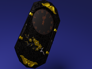 black marble clock Model 3D