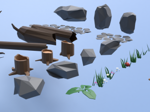 Low poly forest asset 3D Модель