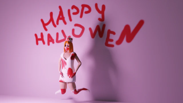 हेलोवीन के लिए नर्स 3D मॉडल .c4d .max .obj .3ds .fbx .stl .blend 