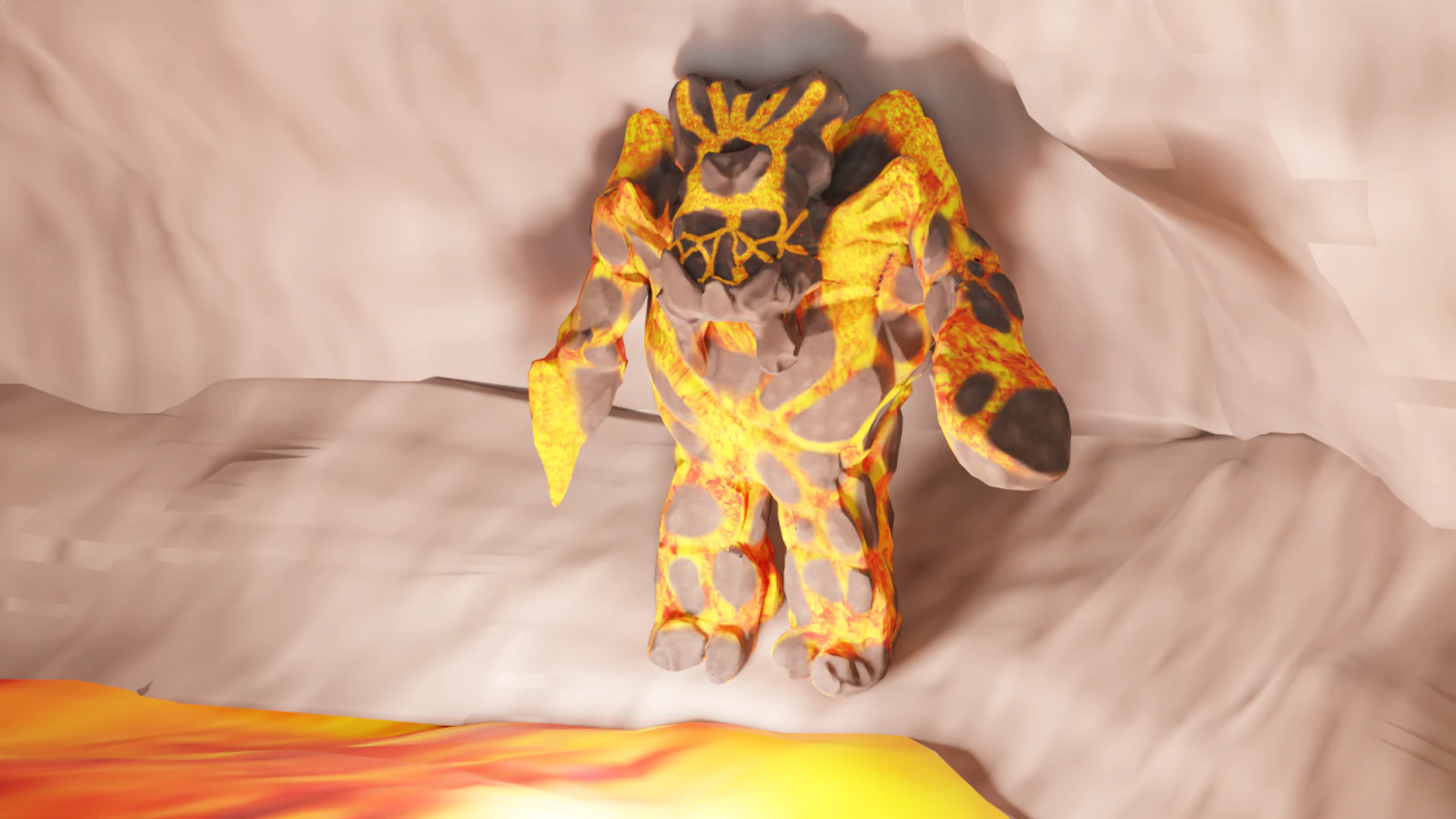 Lava golem 3D Model .c4d .max .obj .3ds .fbx .stl .blend 