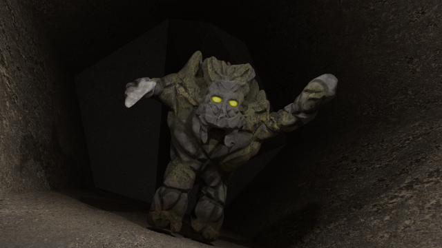 Stone golem Modelo 3D .c4d .max .obj .3ds .fbx .stl .blend 