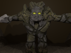Stone golem Modelo 3D