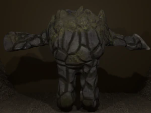 G&oacute;lem de piedra Modelo 3D