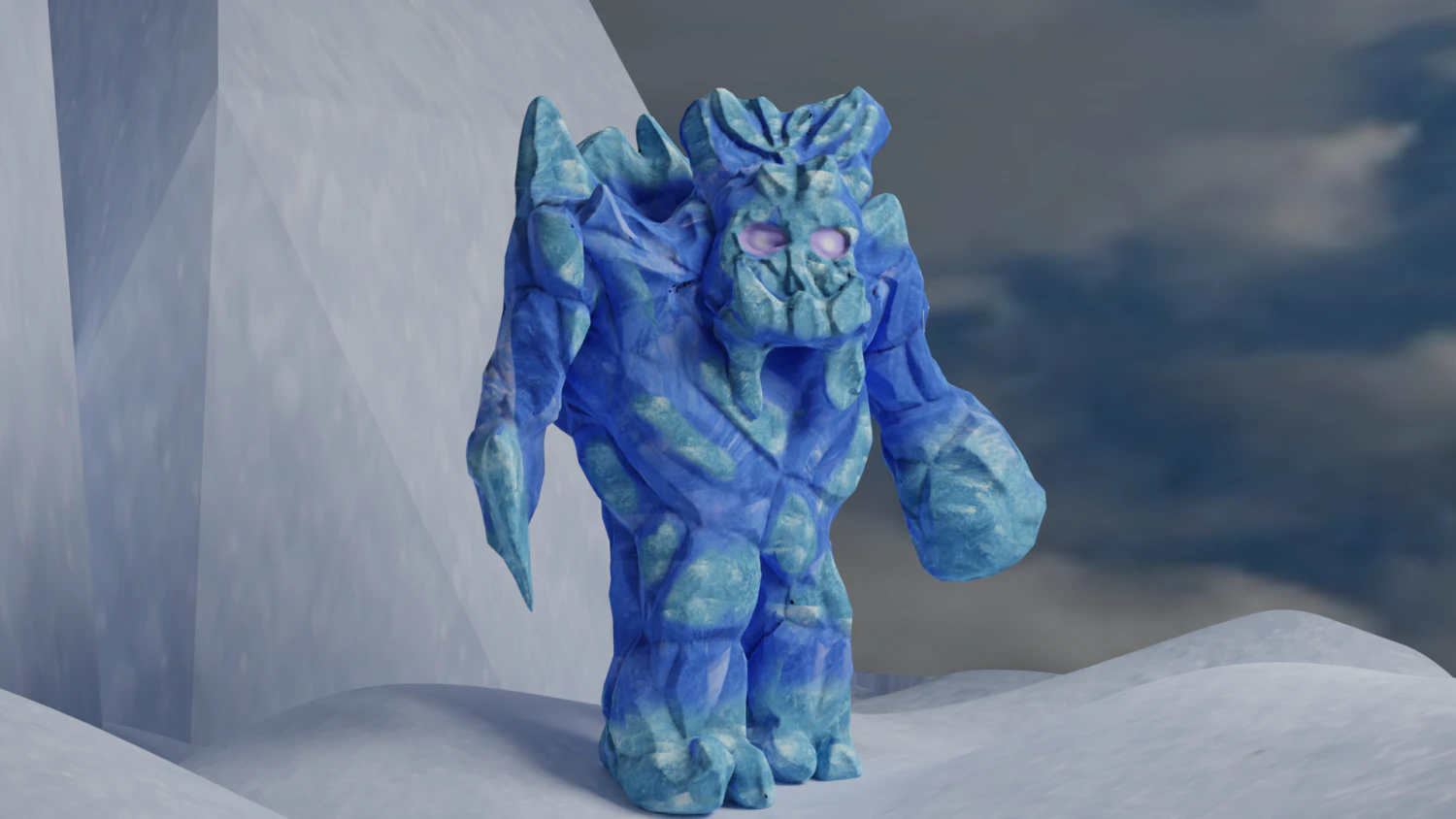 Ice golem 3D Model .c4d .max .obj .3ds .fbx .stl .blend