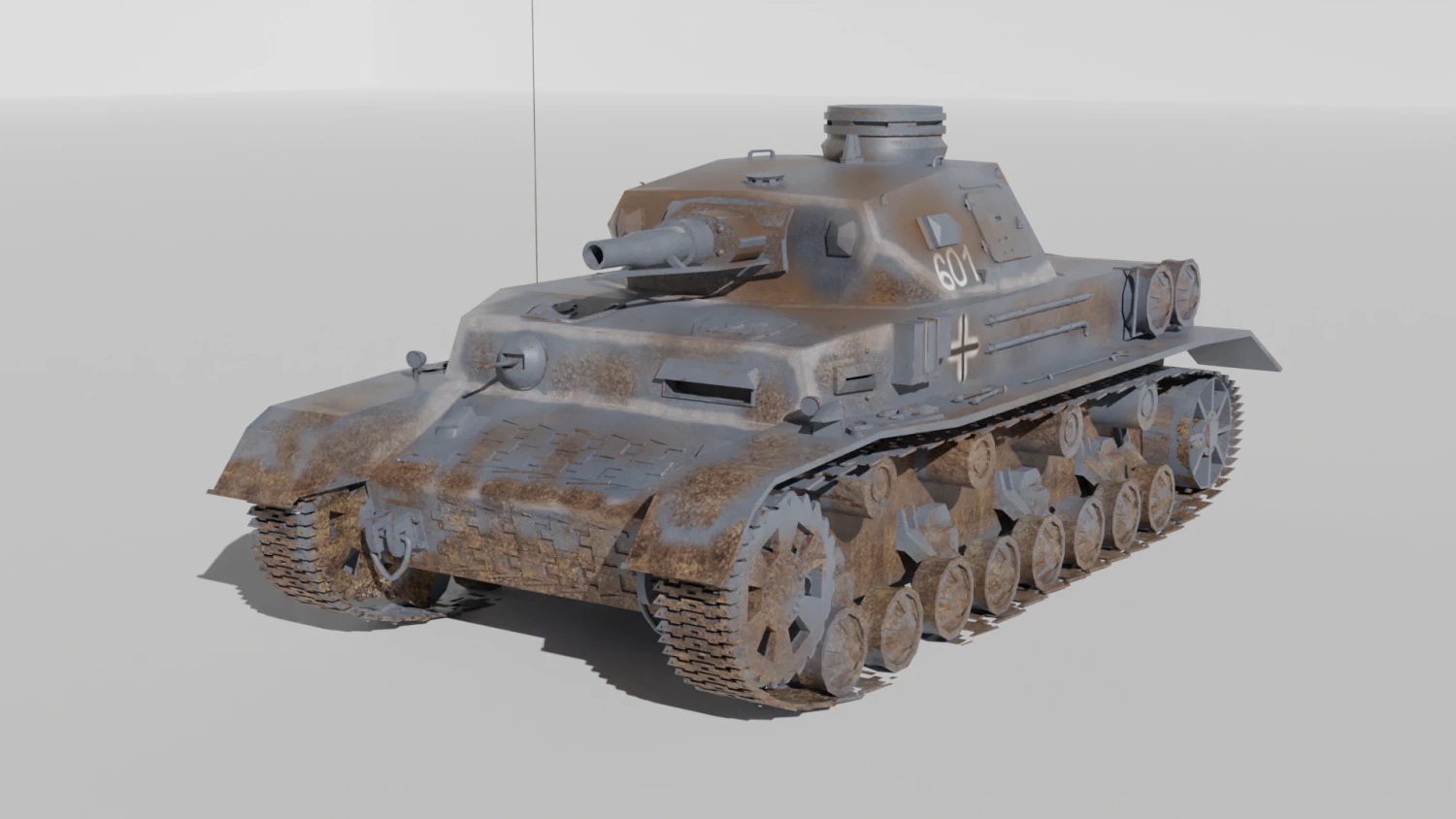 Pz4AustF1 3D Model .c4d .max .obj .3ds .fbx .stl .blend 