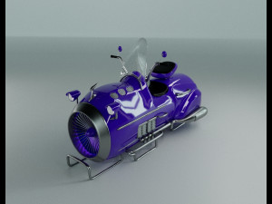 sci-fi motorcycle 3D 模型
