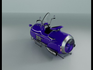 sci-fi motorcycle 3D Model