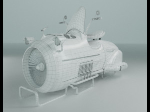 sci-fi motorcycle 3D Model