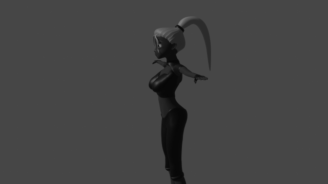 animewoman 3D 模型 .c4d .max .obj .3ds .fbx .stl .blend 