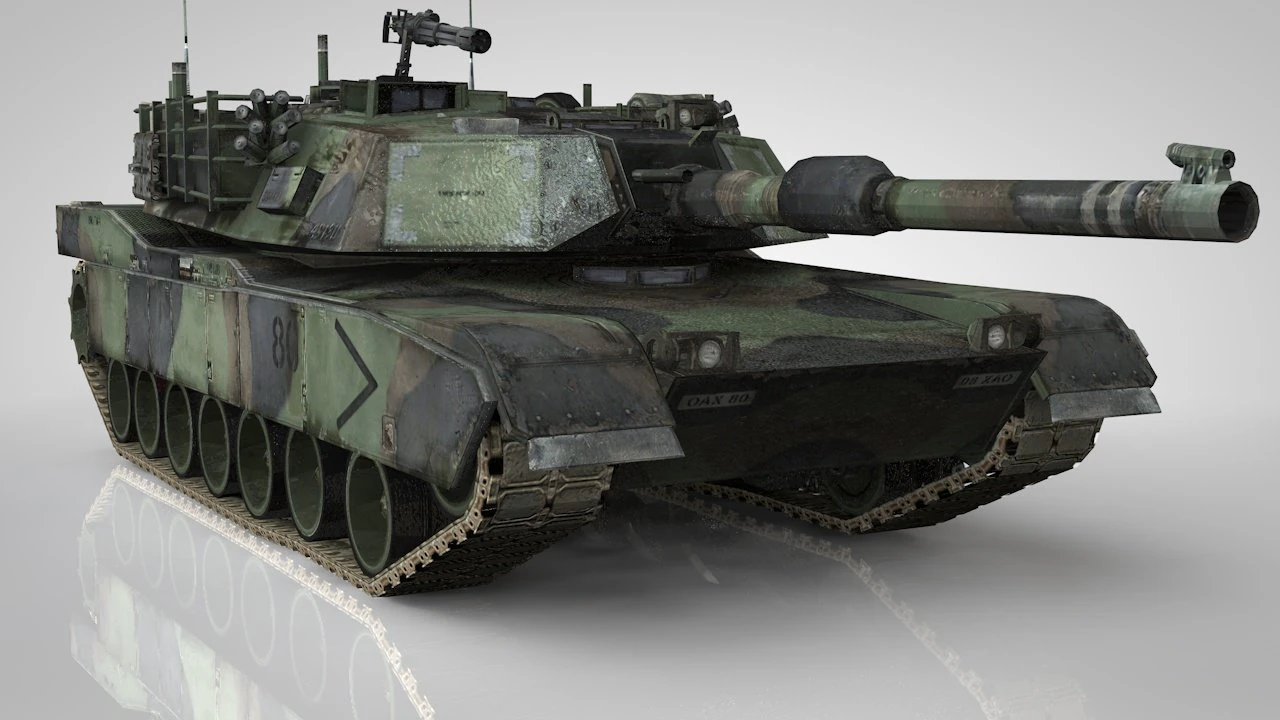 american main battle tank 3D Model .c4d .max .obj .3ds .fbx .stl .blend