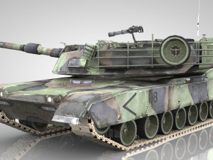 american main battle tank 3D मॉडल