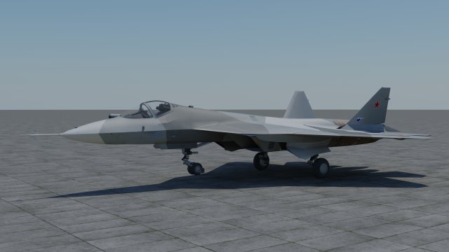 modern multi-purpose aircraft su-50 Modelo 3D .c4d .max .obj .3ds .fbx .stl .blend 
