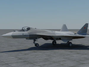 modern multi-purpose aircraft su-50 3D Model
