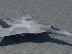 modern multi-purpose aircraft su-50 3D Model