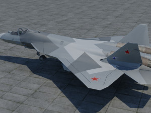 modern multi-purpose aircraft su-50 Modelo 3D