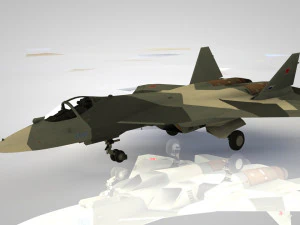 modern multi-purpose aircraft su-50 3D Model