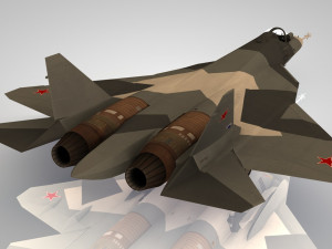 modern multi-purpose aircraft su-50 Modelo 3D