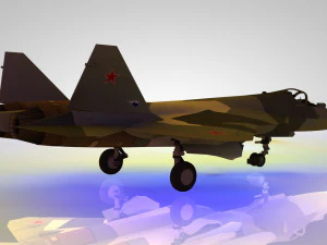 modern multi-purpose aircraft su-50 3D Model