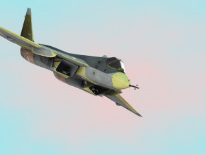 modern multi-purpose aircraft su-50 Modelo 3D