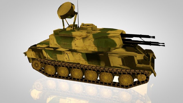 anti-aircraft installation of the soviet union shilka 3D Model .c4d .max .obj .3ds .fbx .stl .blend 