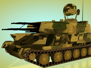 anti-aircraft installation of the soviet union shilka 3D Model