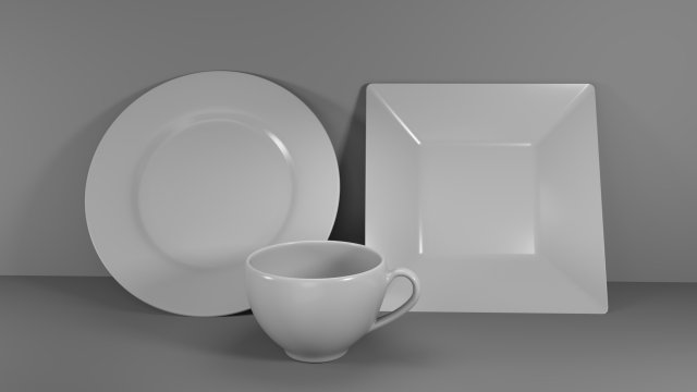 dishware 3D Модель .c4d .max .obj .3ds .fbx .stl .blend 