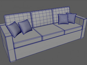 outdoor sofa and pillows 3D Model