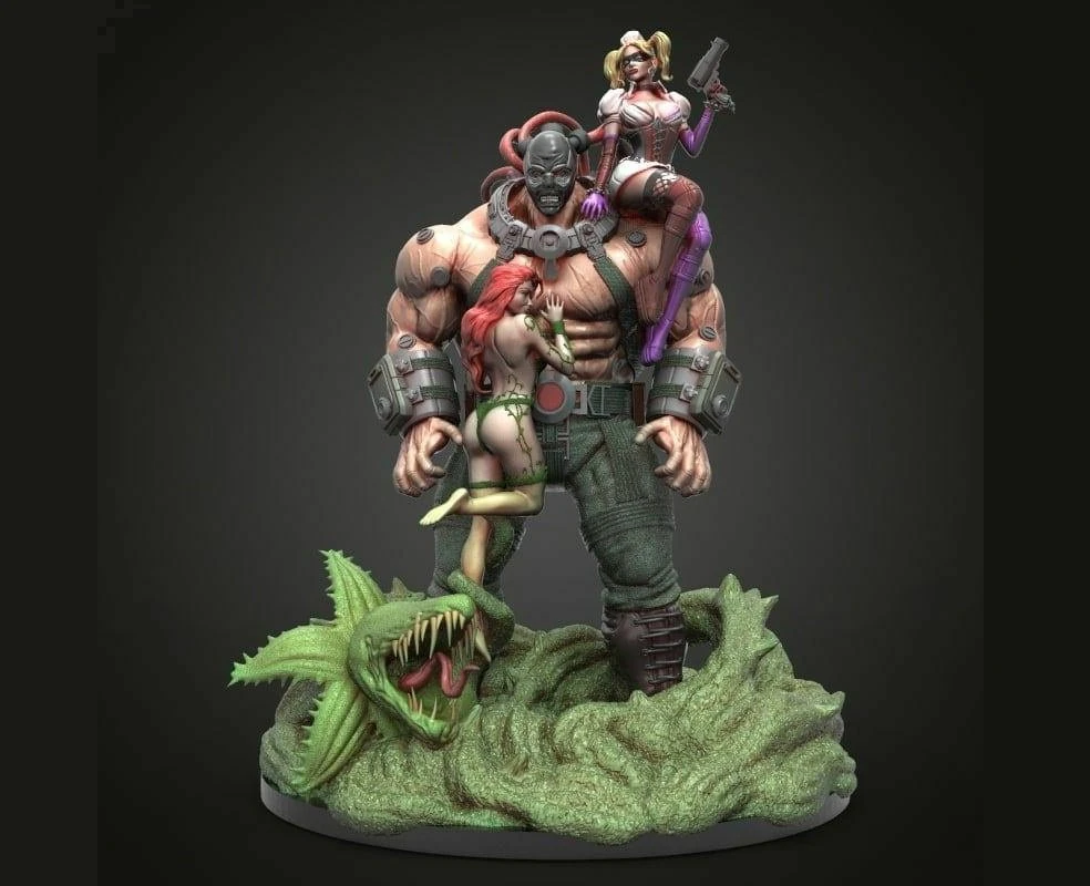 Bane e meninas Modelo de Impressão 3D .c4d .max .obj .3ds .fbx .stl .blend 
