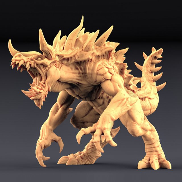 the epic tarasque gargantuan miniature 3Dプリントモデル .c4d .max .obj .3ds .fbx .stl .blend 
