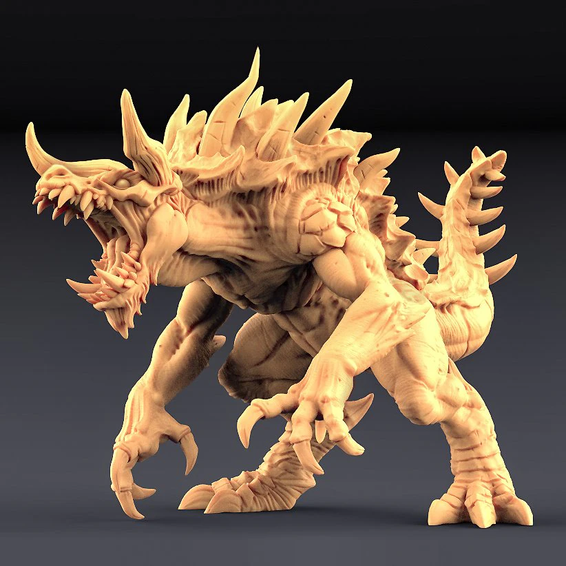 la &eacute;pica tarasca gigantesca miniatura Modelo de impresión 3D .c4d .max .obj .3ds .fbx .stl .blend 