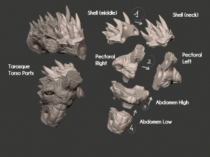 the epic tarasque gargantuan miniature 3Dプリントモデル