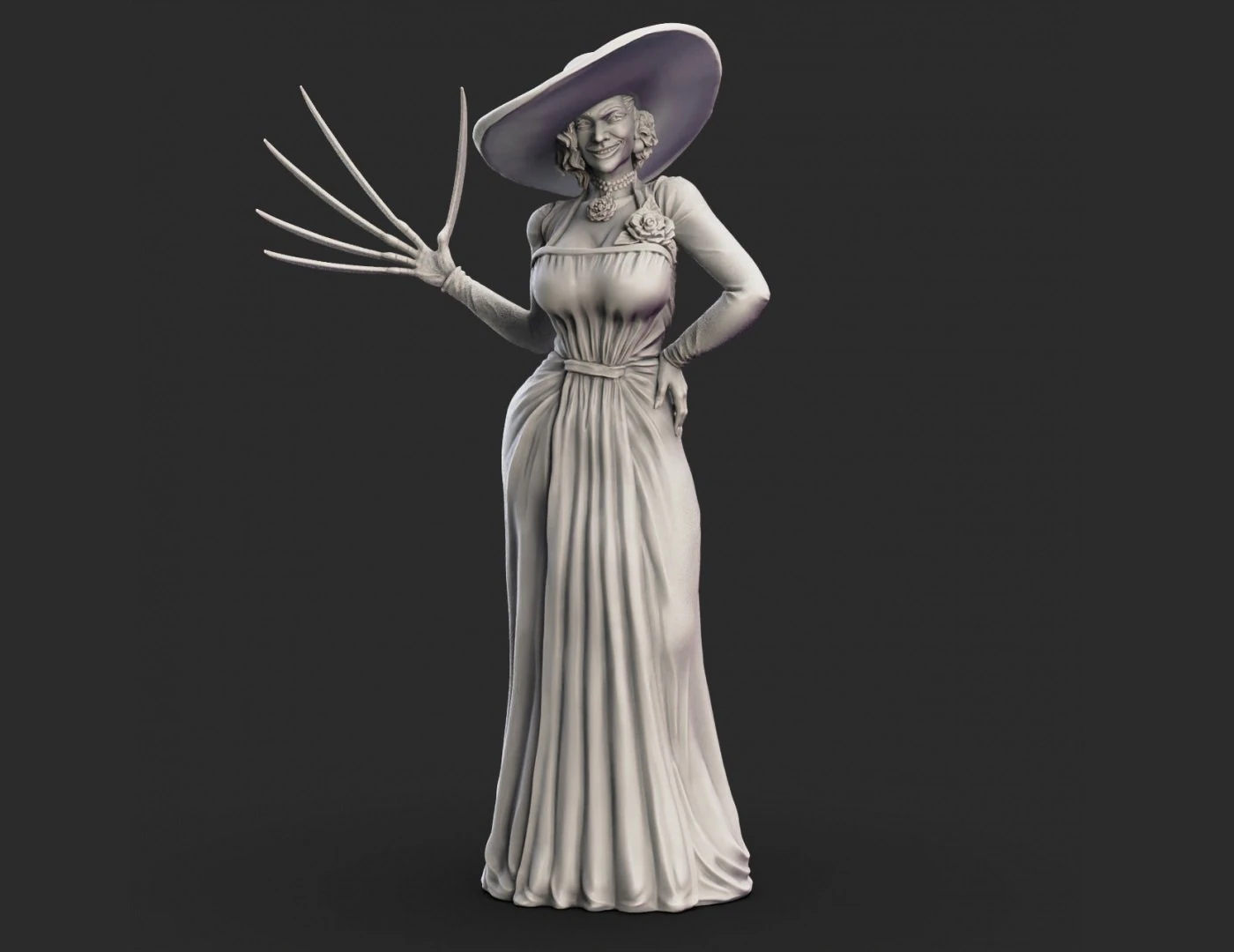 signora Dimitrescu Modello di stampa 3D .c4d .max .obj .3ds .fbx .stl .blend 