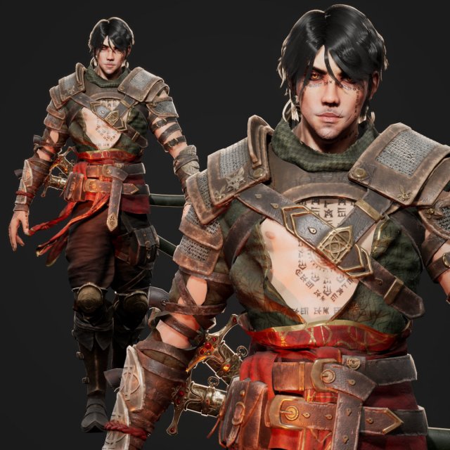 Eastern Assassin 3D 模型 .c4d .max .obj .3ds .fbx .stl .blend 