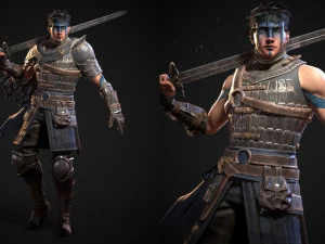 Her&oacute;i Guerreiro Mercen&aacute;rio Modelo 3D