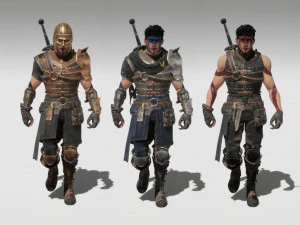 Her&oacute;i Guerreiro Mercen&aacute;rio Modelo 3D