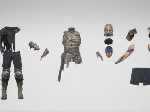 Her&oacute;i Guerreiro Mercen&aacute;rio Modelo 3D