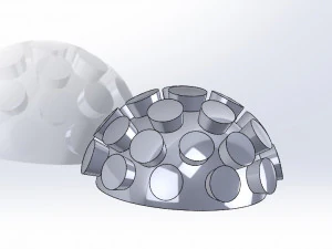 柱付きボール 3Dモデル