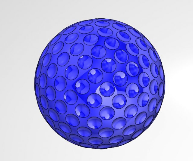 golf ball 3D प्रिंट मॉडल .c4d .max .obj .3ds .fbx .stl .blend 