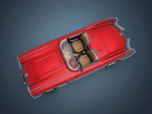 chevrolet corvette c1 red 3D Model