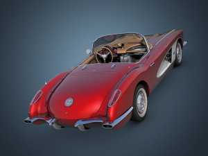 chevrolet corvette c1 red 3D Модель