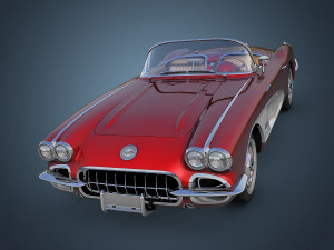 chevrolet corvette c1 red 3D Модель