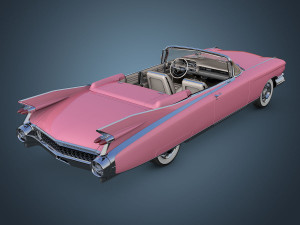 cadillac eldorado 1959 convertible pink Modelo 3D