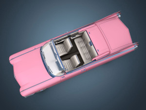 cadillac eldorado 1959 convertible pink Modelo 3D