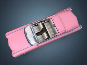 cadillac eldorado 1959 convertible pink 3D Model