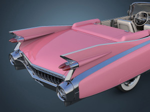 cadillac eldorado 1959 convertible pink Modelo 3D